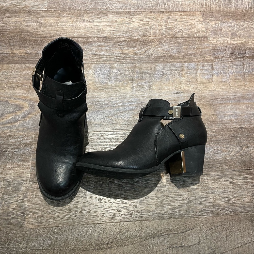Callaway Black Ankle Booties with Block Heel